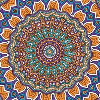 A colorful mandala with a pattern of circles vector