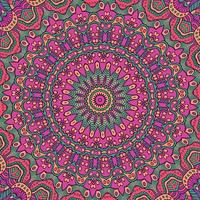 Pink and green background with a pattern of mandalas vector