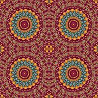 A seamless pattern with colorful mandalas vector