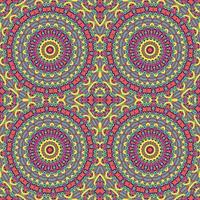 A seamless pattern with a colorful mandala. vector