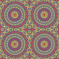 A seamless pattern with a colorful mandala. vector