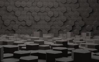 3d hexagon background with texture photo