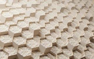 3d hexagon background with texture photo
