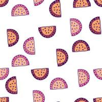 Seamless pattern with watermelon slices. Cute fruit backdrop vector