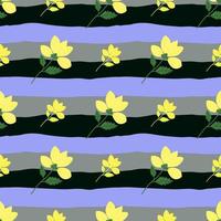 Elegant stylized flower seamless pattern. Abstract floral background. Vintage botanical illustration. vector