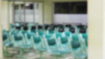 Indonesia - Jacarta, marzo 17 2023, verde hospital silla difuminar antecedentes foto