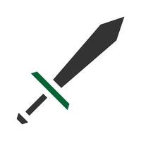 espada icono sólido estilo gris verde color militar ilustración vector Ejército elemento y símbolo Perfecto.