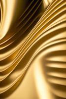 Abstract gold wavy curve modern on a luxury golden background photo