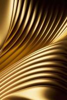 Abstract gold wavy curve modern on a luxury golden background photo