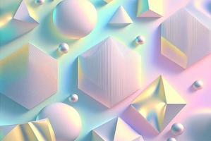 Abstract pastel holographic textured background photo