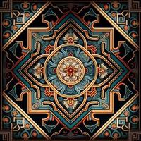Pattern remind those of a mandala, a spiritual symbol of Buddhism and Hinduism photo