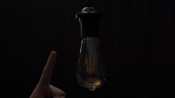 Eureka. Light bulb burning in a found idea.