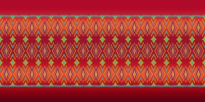 Beautiful colorful Thai knitted embroidery.Geometric ethnic oriental pattern traditional Design for background,carpet,wallpaper,clothing,wrapping,Batik,fabric,Vector embroidery style, clipping path photo