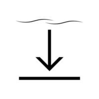 Water Depth meter Icon vector