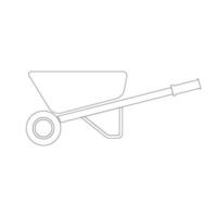 wheelbarrow vector icon