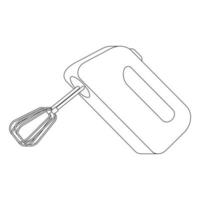 Hand mixer icon vector