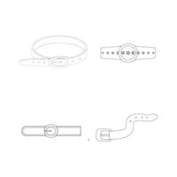 clothing belt icon vector