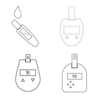 blood sugar meter icon vector