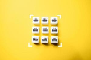 Teams are organized in an organization. Forming into an organized group. Cooperation teamwork. Building an effective business structure of well-defined departments. photo