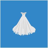 icono de vestido de novia vector