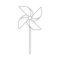 Paper windmill icon. vector