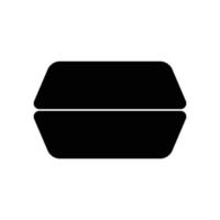icono de caja de almuerzo de espuma de poliestireno vector