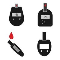 blood sugar meter icon vector