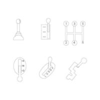 lever icons of various models vector