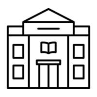 icono de vector de edificio de biblioteca