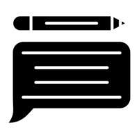 Speech Writing vector icon