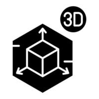 3d objeto vector icono