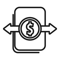 Money trade icon outline vector. Business finance vector