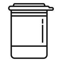 Protein sport jar icon outline vector. Food nutrition vector