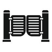 Auto gates icon simple vector. Automatic security vector