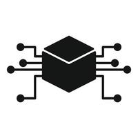 Crypto data icon simple vector. Block chain vector