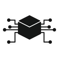 Crypto data icon simple vector. Block chain vector