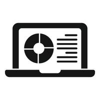 Laptop digital print icon simple vector. Color industry vector