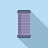 Filter icon flat vector. Water purification vector
