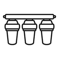 Tank system icon outline vector. Water filter vector