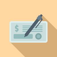 Money paper icon flat vector. Business risk vector