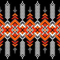 Vector abstract ethnic geometric pattern design for background or wallpaper, Seamless ethnic pattern. Handmade. Horizontal stripes. Vector illustration