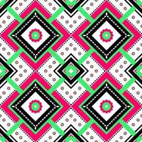 Vector abstract ethnic geometric pattern design for background or wallpaper, Seamless ethnic pattern. Handmade. Horizontal stripes. Vector illustration