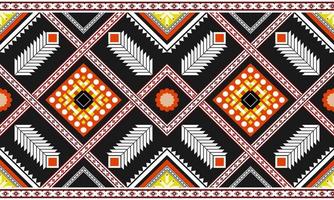 Vector abstract ethnic geometric pattern design for background or wallpaper, Seamless ethnic pattern. Handmade. Horizontal stripes. Vector illustration