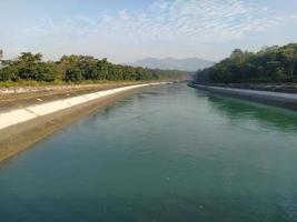 ganga river and mountian view photo