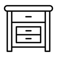 Bedside Table vector icon