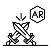 Ar Fighting vector icon