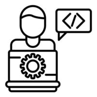 Software Engineer Man vector icon