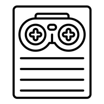 juego guión vector icono