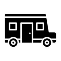 Camping Car vector icon