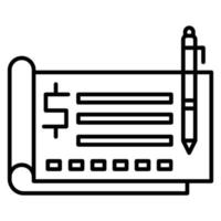 Cheque vector icon